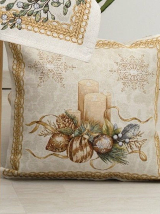 Sette Colori Christmas Decorative Rectangular Pillowcase Beige Christmas Show 30x50cm
