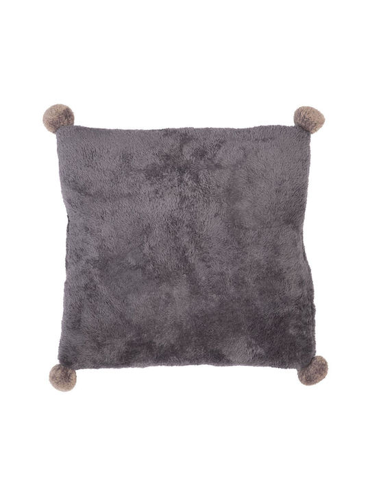Nef-Nef Homeware Christmas Decorative Pillow Nasty Square Gray 50x50cm