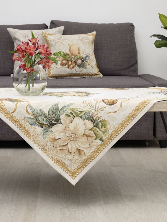 Sette Colori Christmas Decorative Rectangular Pillowcase Beige Christmas Show 30x50cm