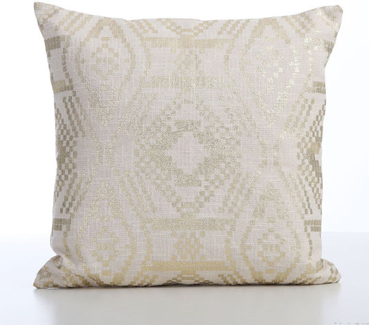 Nef-Nef Homeware Χριστουγεννιάτικο Διακοσμητικό Μαξιλάρι Τετράγωνο Κίτρινο 45x45εκ.
