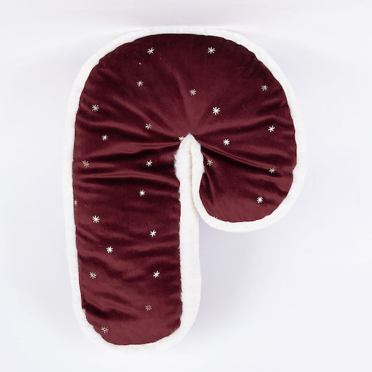 Eurolamp Weihnachtsdekoratives Kissen Süßigkeit Burgundisch 6x30cm