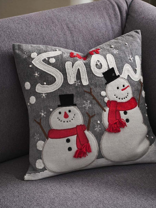 Gofis Home Weihnachtsdekorativer Kissenbezug Quadratisch 43x43cm