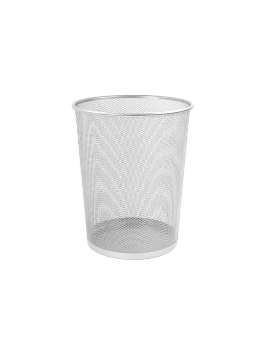 Osco Μεταλλικό Καλάθι Αχρήστων 15lt Ασημί