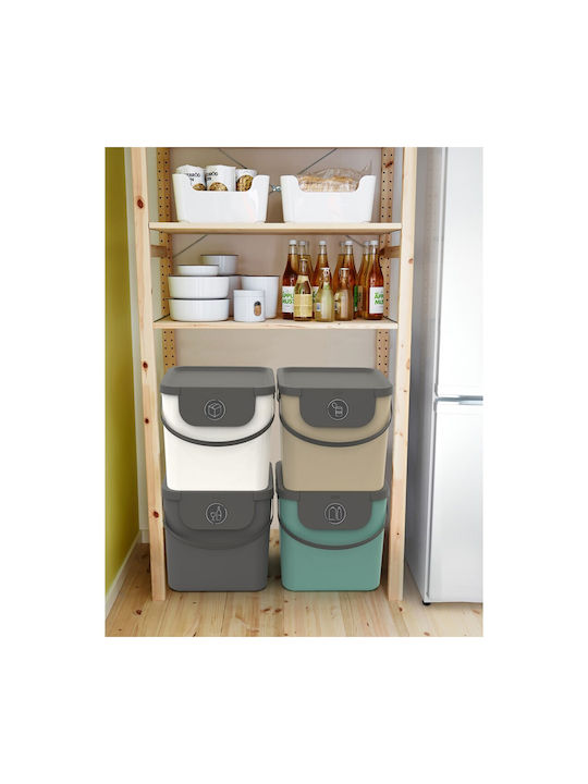 Rotho Babydesign Office Plastic Waste Bin 40lt Blue 35.5x33.9x39.8cm