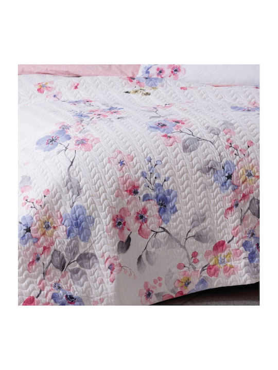 Cottonbox Set Husă de Pilotă Bumbac Dublă cu 2 Fețe de Pernă & 1 Cearsaf 200x220 Roz