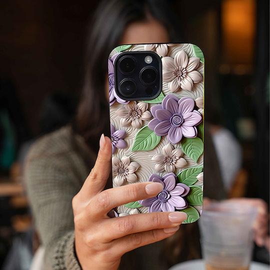 Sonique 3D Flower Series калъф за Vivo Y74s Vivo Y76 5G Виолетов