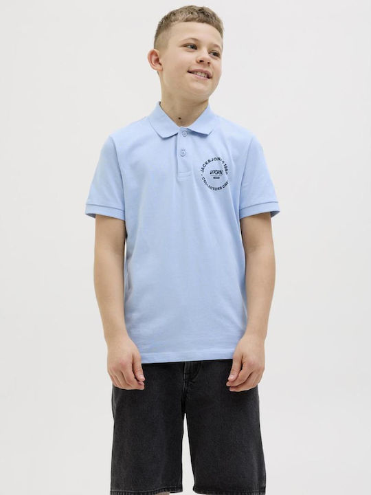 Kids' Polo Short Sleeve Chambray Blue