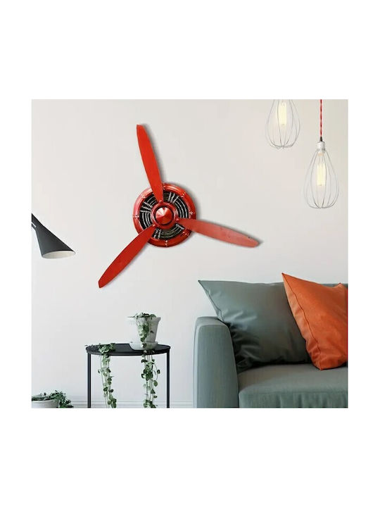 Red Wall Decor Made of Metal
