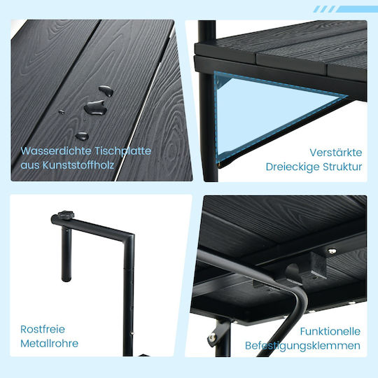 Anhänger Zusammenklappbar 62.5x60x73cm Black Anhänger Zusammenklappbar 62.5x60x73cm Black