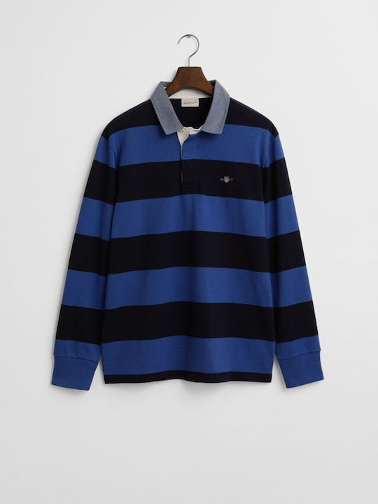 Heavy Rugger Long Sleeve Blouse Blue