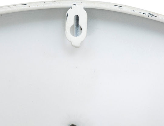 Silent Wall Clock Metallic White Ø56cm