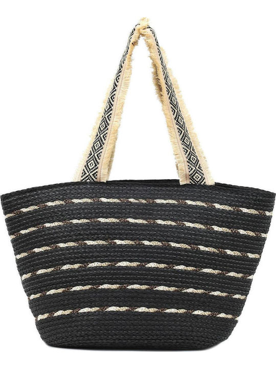 Doca Geantă De Plajă Din Wicker Neagră
