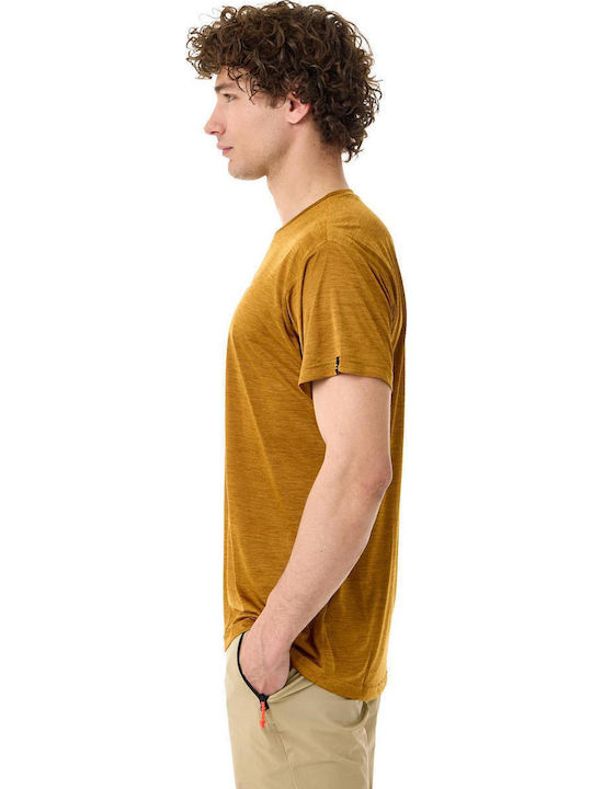 Puez Melange Αθλητικό T-shirt Golden Brown Melange