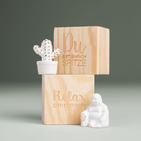 Raeder Decorative Space made of Wooden 4.5x4.5x3.5cm 1pcs