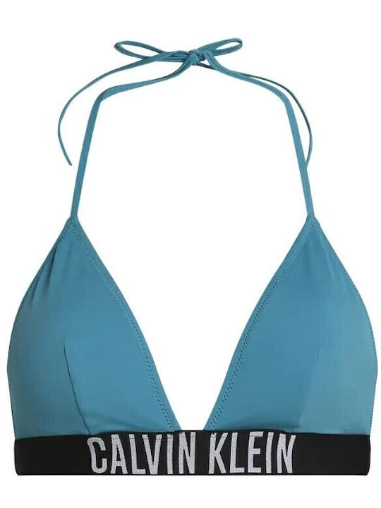 Triangle Bikini Top Petrol Blue
