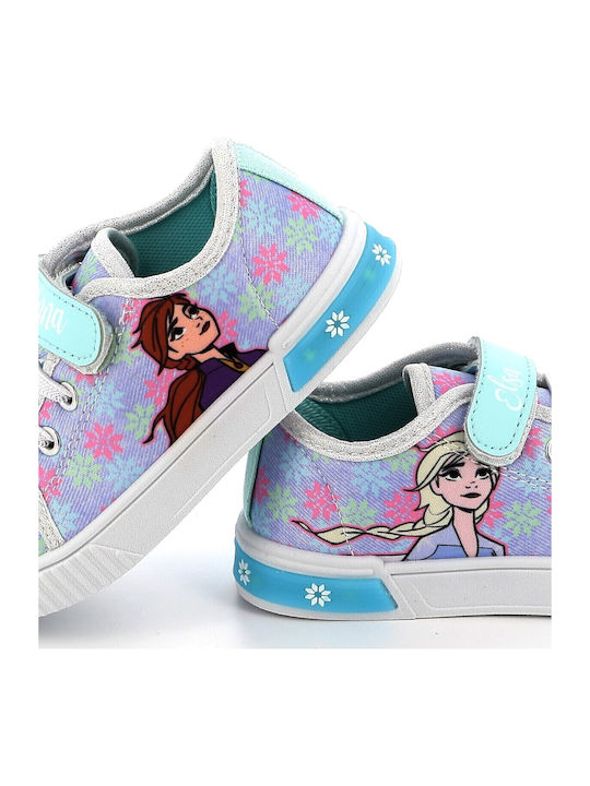 Frozen Παιδικά Sneakers με Φωτάκια Πολύχρωμα
