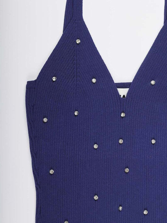 Summer Midi Dress Blue Navy