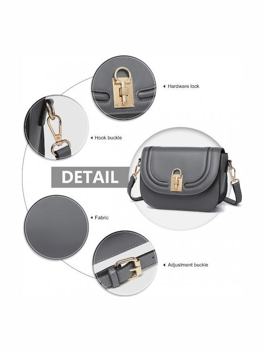 Leather Women's Bag Crossbody Gray