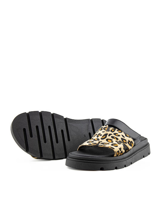 Sandale Casual Damă Flatforme Maro Din Piele
