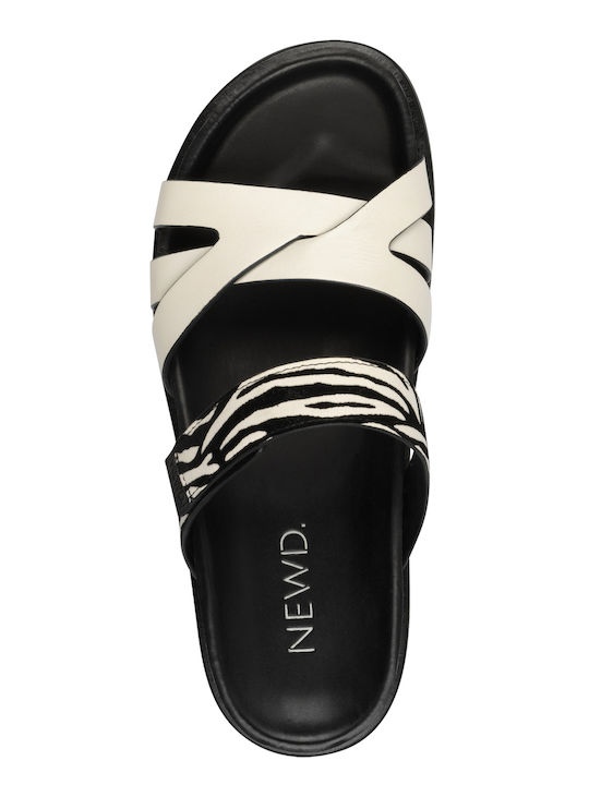 Sandale Casual Damă Din Piele Ivory Comb