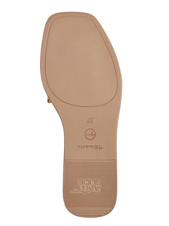 Women's Flat Sandals in Tabac Brown Color