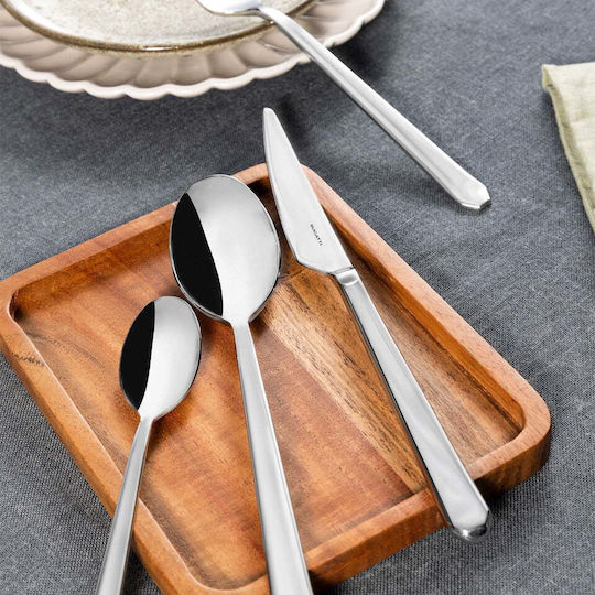 Casa Bugatti Set de Tacâmuri Inoxidabil Argintiu 24buc