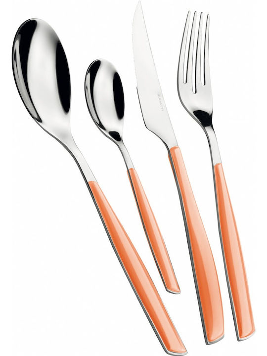 Casa Bugatti Glamour Cutlery Set Stainless Orange 24pcs