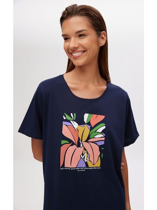 Minerva Summer Women's Nightdress Blue