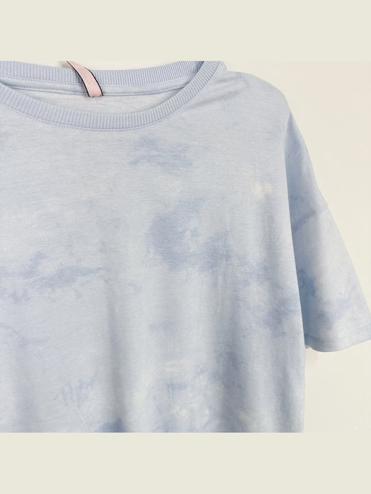 Fuanna Summer Women's Pyjama Set Light Blue