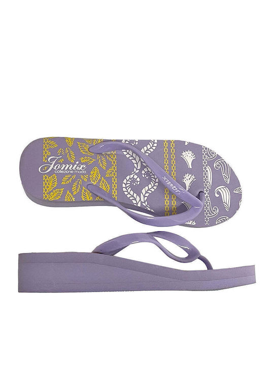 Women's Platform Flip Flops Purple