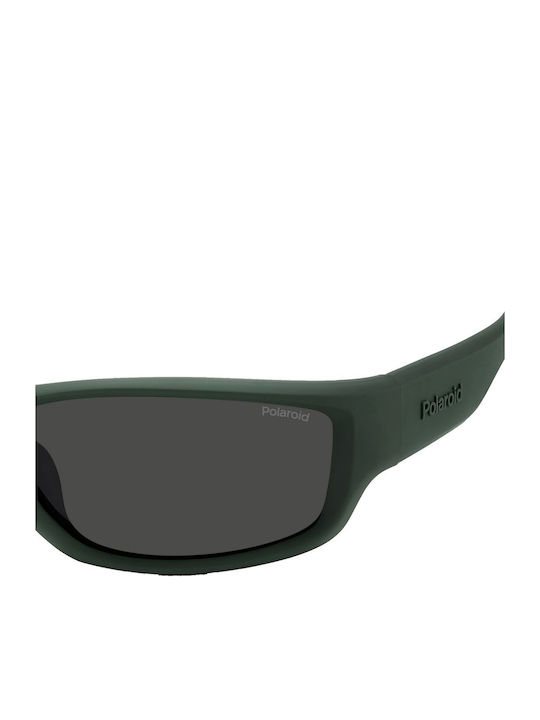 Polaroid Unisex Sonnenbrillen mit Grünem Horn umrandetem Rahmen und Grauen Polarisiertem Glas PLD2166/S DLD/M9