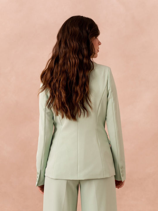 Attentif Women's Waisted Blazer Beige