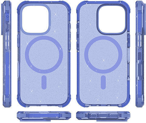 Premium Umschlag Rückseite Silikon Wasserdicht Blau (iPhone 17 Pro / iPhone 16 Pro)