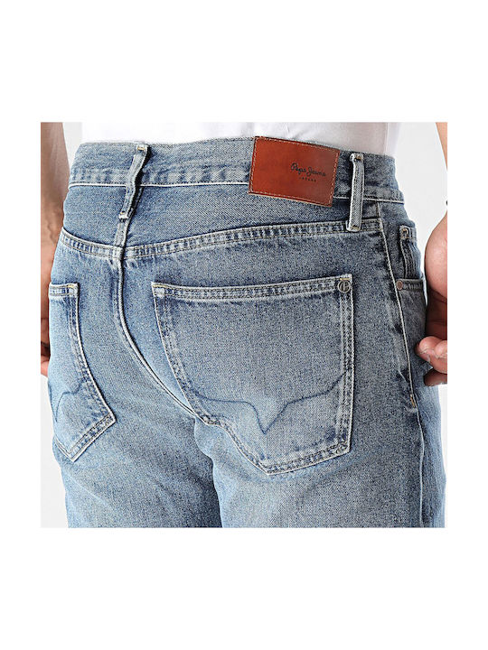 Men's Elastic Regular Tapered Fit Jeans Blue