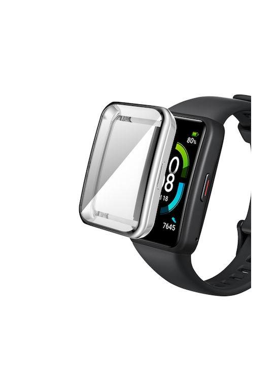 Huawei Θήκη Σιλικόνης σε Ασημί χρώμα για Huawei Band 7