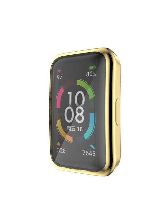 Huawei Силиконов Калъф в Златист цвят за Huawei Band 7, Huawei Band 6, Honor Band 6