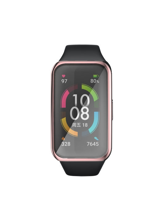 Huawei Θήκη Σιλικόνης σε Ροζ χρώμα για Huawei Band 6, 6 Pro, Honor Band 6.