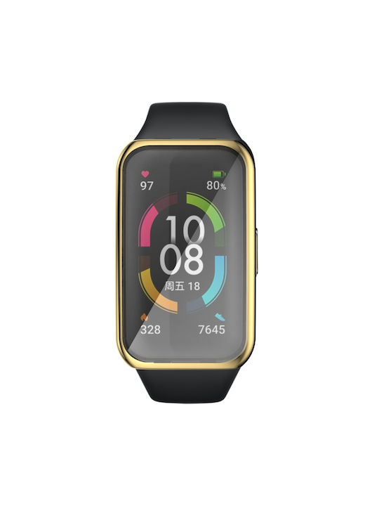 Huawei Силиконов Калъф в Златист цвят за Huawei Band 7, Huawei Band 6, Honor Band 6