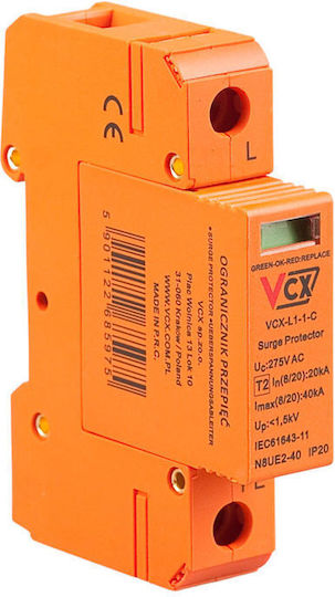 Protector profesional împotriva supratensiunii AC Clasa L1 T2 1p