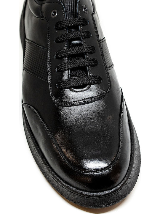 Leder Herren Freizeitschuhe Schwarz