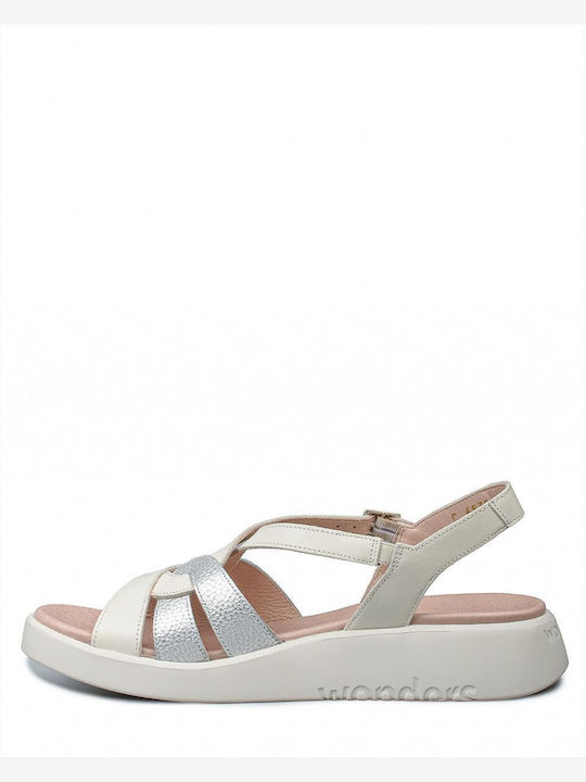 Women's Leather Platform Shoes Beige