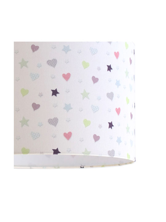 Veis Kids Plastic Single Ceiling Light E27 Multicolour 15W 35x24cm