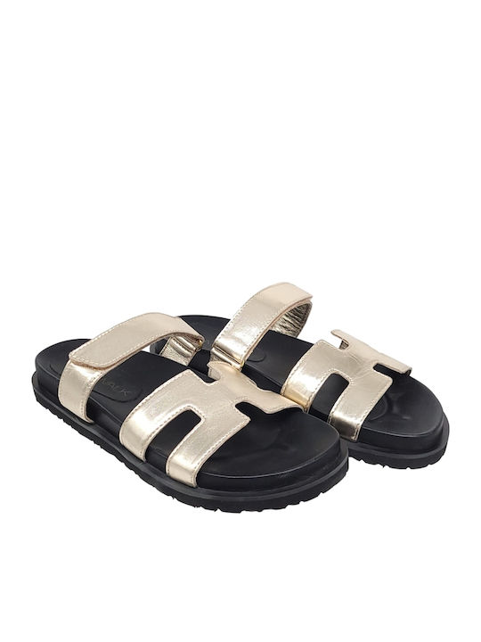 Γυναικεία Σανδάλια Flatforms Χρυσά
