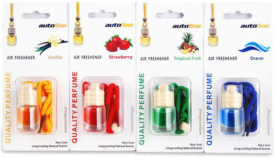 Autoline Car Air Freshener Pendand Liquid Strawberry / Vanilla / Tropical Fruits 40ml