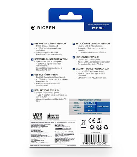 Nacon USB хъб черен PS5 Slim PlayStation 5
