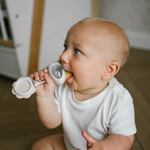 Babyono Teething Rattle for 3 m+