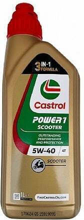 Castrol Power 1 Scooter 4T Масло за мотоциклети за четиритактови двигатели 5W-40 1лт