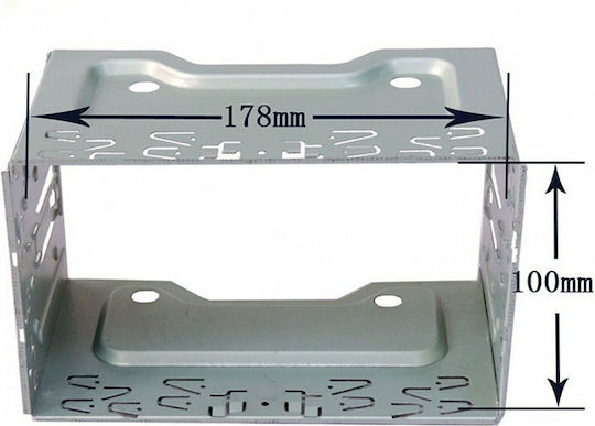 Universal Μεταλλική Βάση Στήριξης για Οθόνες 2 DIN 182 x 103mm