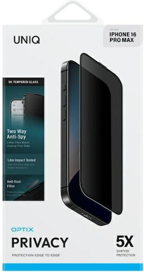 Uniq Optix 5D Privacy Tempered Glass (iPhone 17 Pro Max / iPhone 16 Pro Max)