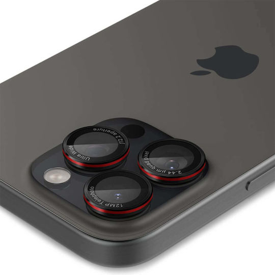 Spigen Optik Pro EZ Fit Протектор за камера Закалено стъкло Черен за iPhone 14 Pro / Pro Max / 15 Pro / Pro Max / 16 Pro / 16 Pro Max